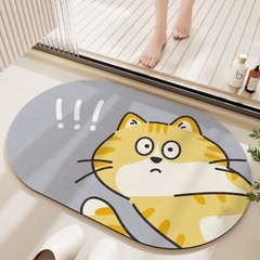 Thảm lông, cao su chống trượt hình mèo sz 40x60cm