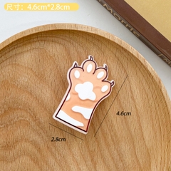 Kẹp tóc mái nhựa acrylic hình chân mèo màu sắc
