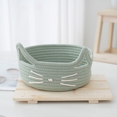 Giỏ đựng đồ bằng vải đan hình mèo
