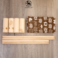 Giường gỗ điều hòa chống nóng dành cho chó mèo 10kg thoải mái