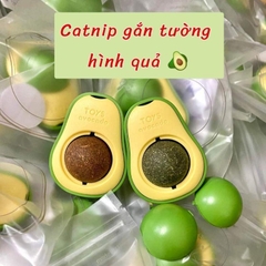Catnip qủa bơ gắn tường cho mèo dạng xoay giúp trị búi lông giảm stress hỗ trợ tiêu hóa