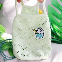 Áo ba lỗ cho thú cưng chó mèo dễ thương vàng xanh dương xanh lá thoáng khí chất liệu đẹp