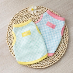 Áo ba lỗ kẻ caro cho thú cưng chó mèo dễ thương thoáng khí chất liệu đẹp