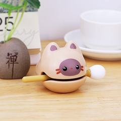 Bộ đồ chơi giảm stress độc lạ gõ mõ tụng kinh hình mèo bằng nhựa tạo tiếng vang âm nhạc