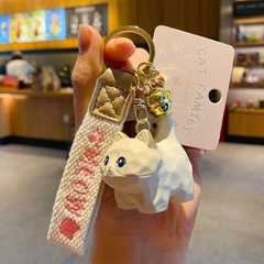 Móc Chìa Khóa Ô Tô Xe Máy Hình Mèo Dễ Thương Handmade Hàn Quốc Phụ Kiện Trang Trí Quà Tặng Bạn Bè Người Thân