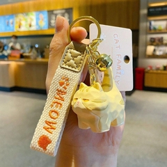 Móc Chìa Khóa Ô Tô Xe Máy Hình Mèo Dễ Thương Handmade Hàn Quốc Phụ Kiện Trang Trí Quà Tặng Bạn Bè Người Thân