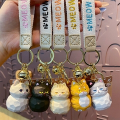 Móc Khóa Mèo Không Chân 3D Nhựa Resin Dễ Thương Chất Liệu Dùng Trang Trí Phụ Kiện Balo Túi Xách