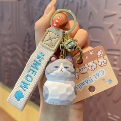 Móc Khóa Mèo Không Chân 3D Nhựa Resin Dễ Thương Chất Liệu Dùng Trang Trí Phụ Kiện Balo Túi Xách