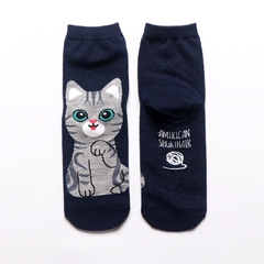 Vớ Tất Cổ Cao Chất Liệu Cotton Nữ Hình Mèo Hoạt Hình Dễ Thương Phong Cách Hàn Quốc Nhật Bản 4 Mùa