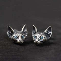 Bông Tai Độc Lạ Hình Mèo Ai Cập Sphynx  Bằng Đồng - Phong Cách Thời Trang Cá Tính