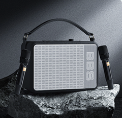 Loa bluetooth karaoke di động BBS P6 - Kèm 2 tay micro