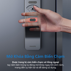 Khóa cửa vân tay Philips DDL801-5HBS – Kết nối Wifi