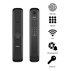 Khóa cửa vân tay Philips DDL702-1HWS – Tích hợp chuông hình, Wifi