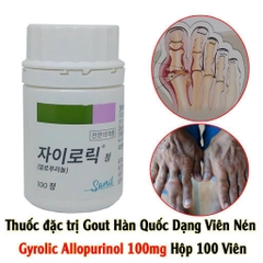  THUỐC ĐẶC TRỊ BỆNH GÚT #자이로릭  Hàn Quốc( 100 viên)