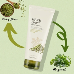 Sữa rửa mặt tái tạo da TheFaceShop Herb Day 365 Mung Bean and Mugwort- Đậu Xanh (170ml)