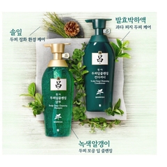 CẶP DẦU GỘI-XẢ RYO THẢO DƯỢC CUNG ĐÌNH HÀN QUỐC- MÀU XANH CHO TÓC DẦU