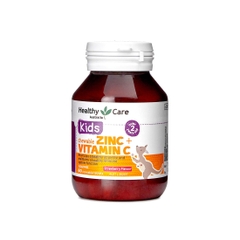 Kẹo Nhai Healthy Care Bổ Sung Kẽm + VItamin C 60 Viên (Từ 2-12 Tuổi)- Hàng xách tay