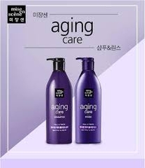 DẦU GỘI - DẦU XẢ MISE EN SCENE ANTI-AGING -MÀU TÍM PHỤC HỒI VÀ CHỐNG LÃO HÓA CHO TÓC- 680ML/ CHAI