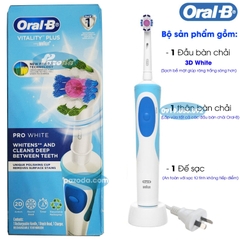 Bàn chải đánh răng điện Oral-B Vitality Braun, Pro White, 1 đầu bàn chải