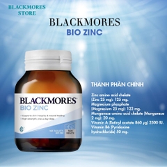 Viên bổ sung kẽm Blackmores- Úc (168 viên) hỗ trợ cân bằng nội tiết, trị mụn, lành vết thương