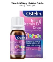 Ostelin Infant Vitamin D3 Drops 2.4ml cho trẻ từ 0 – 12 tuổi