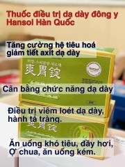 Thuốc Hỗ Trợ Điều Trị Đau Dạ Dày Hansol Hàn Quốc (60 Gói X 3 Viên)