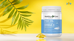 Dầu cá Omega 3 Healthy Care Fish Oil Omega-3 1000mg của Úc 400 viên
