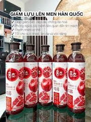 Giấm Hữu Cơ Lên Men Hàn Quốc Vị Lựu 900ml Hỗ Trợ Giảm Béo và Đẹp Da