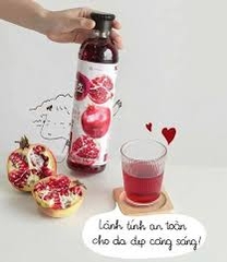 Giấm Hữu Cơ Lên Men Hàn Quốc Vị Lựu 900ml Hỗ Trợ Giảm Béo và Đẹp Da