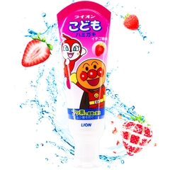Kem đánh răng trẻ em Lion Nhật Bản nuốt được tuýp 40g- Vị Dâu