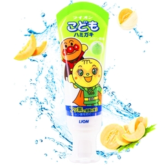 Kem đánh răng trẻ em Lion Nhật Bản nuốt được tuýp 40g- Vị Dưa Gang