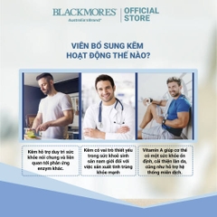 Viên bổ sung kẽm Blackmores- Úc (84 viên) hỗ trợ cân bằng nội tiết, trị mụn, lành vết thương