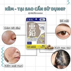 Viên uống bổ sung kẽm DHC 60 viên chính hãng Nhật Bản- Hàng xách tay