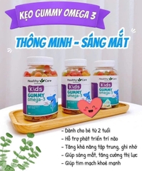 Kẹo dẻo bổ sung Omega-3 Gummy Healthy Care Úc, 250 viên
