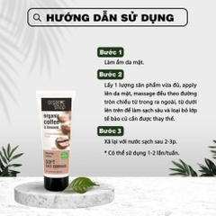 Tẩy da chết cafe mặt Organic Nga 75ml