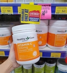 VIÊN NHAI HEALTHY CARE VITAMIN C 500MG HỘP 500 VIÊN ÚC