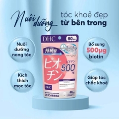 DHC Combo Kích Mọc Tóc 60 Ngày Nhật Bản ( DHC Kẽm 60viên, DHC Biotin 60 viên)