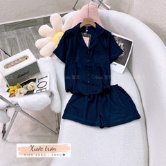 SP_58 Đồ bộ pijama BOLOBALA bộ pyjama mặc nhà đùi lụa xước mềm mịn trơn boo thêu gấu