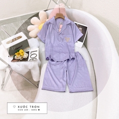 SP_45 Bộ đồ pijama BOLOBALA bộ ngủ pizama lửng chất lụa xước trơn mềm mịn đủ bảng màu