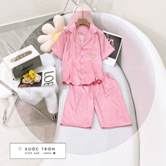 SP_45 Bộ đồ pijama BOLOBALA bộ ngủ pizama lửng chất lụa xước trơn mềm mịn đủ bảng màu