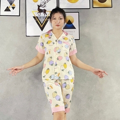 SP_47 Bộ đồ pijama BOLOBALA bộ ngủ pizama lửng chất mango mềm mịn họa tiết dễ thương
