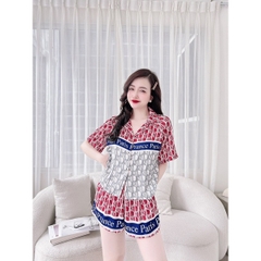 SP_29 Đồ bộ pijama BOLOBALA đùi croptop lụa xước mẫu mới, hàng đẹp cao cấp