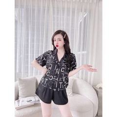 SP_29 Đồ bộ pijama BOLOBALA đùi croptop lụa xước mẫu mới, hàng đẹp cao cấp