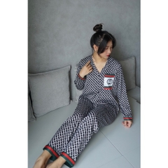 SP_37 Đồ bộ pijama BOLOBALA tay dài quần dài lụa xước cao cấp mặc nhà