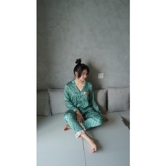 SP_37 Đồ bộ pijama BOLOBALA tay dài quần dài lụa xước cao cấp mặc nhà