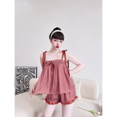 SP_65 Đồ bộ BOLOBALA đùi áo dây lụa latin màu sắc hot trend, nhẹ nhàng