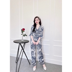 SP_06 Đồ bộ pijama BOLOBALA latin tay áo lỡ bèo quần dài, thiết kế mới, tiểu thư.