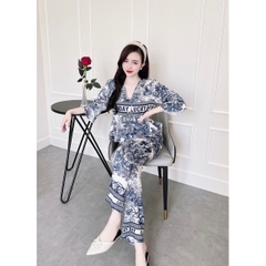 SP_06 Đồ bộ pijama BOLOBALA latin tay áo lỡ bèo quần dài, thiết kế mới, tiểu thư.