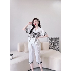 SP_09 Đồ bộ pijama BOLOBALA tay ngắn quần lửng, chất lụa xước đẹp, có 9 màu