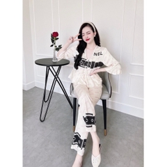 SP_06 Đồ bộ pijama BOLOBALA latin tay áo lỡ bèo quần dài, thiết kế mới, tiểu thư.